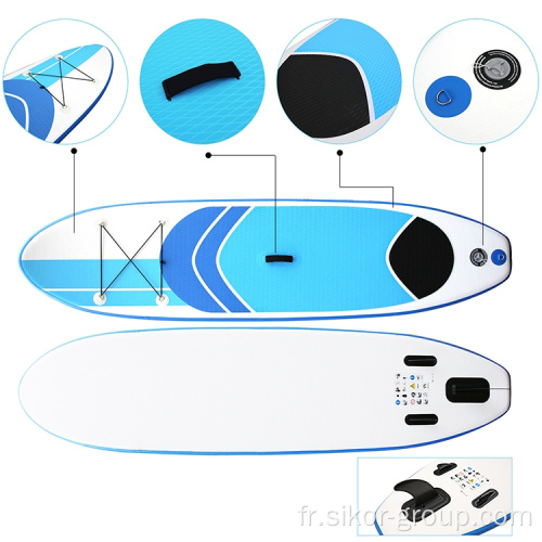 En stock No MOQ trois pièces debout à paddle bosses stand up paddle board gonfibile stand up sup pédal board paddle